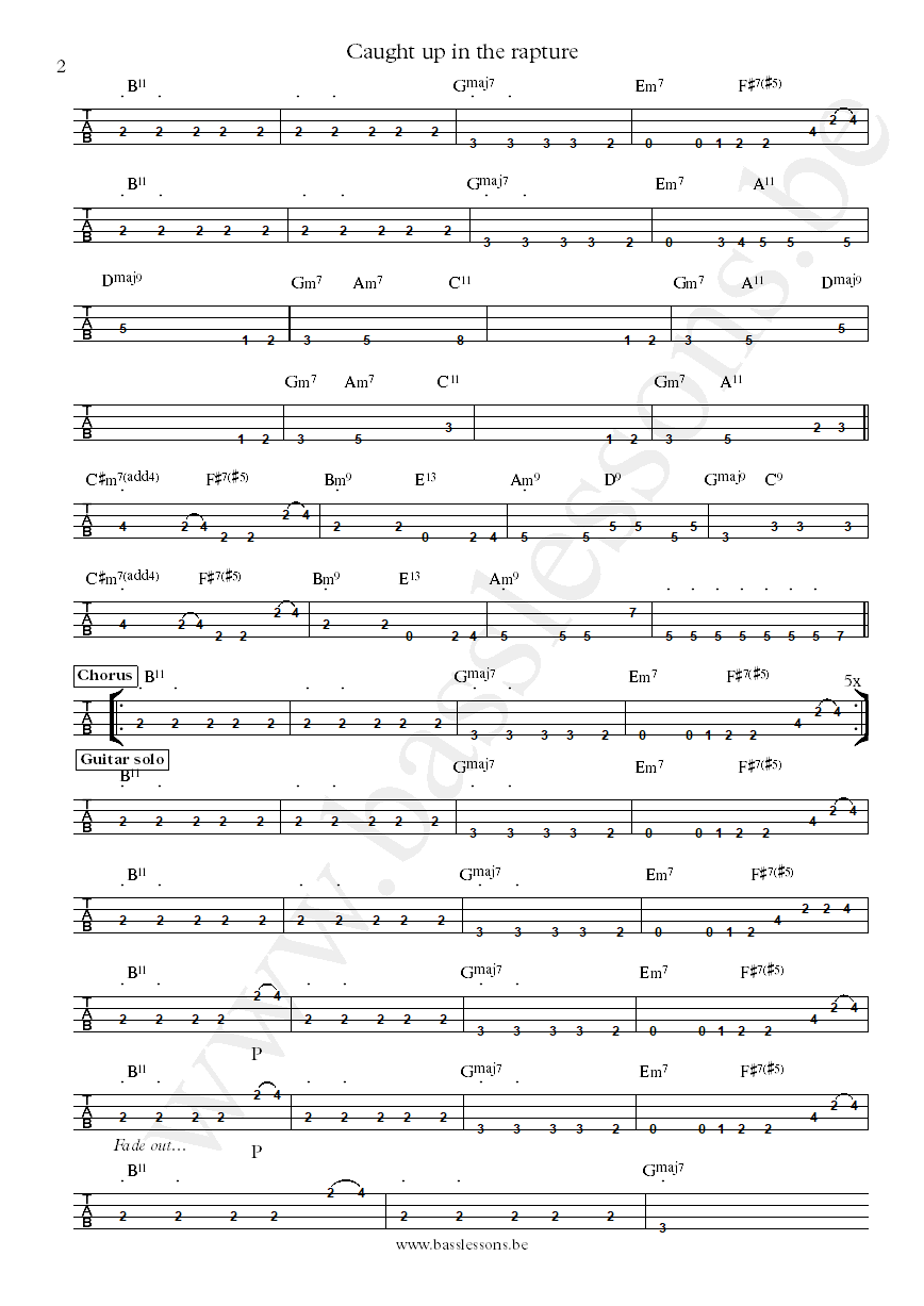 Anita baker caught up in the rapture bass tab part 2