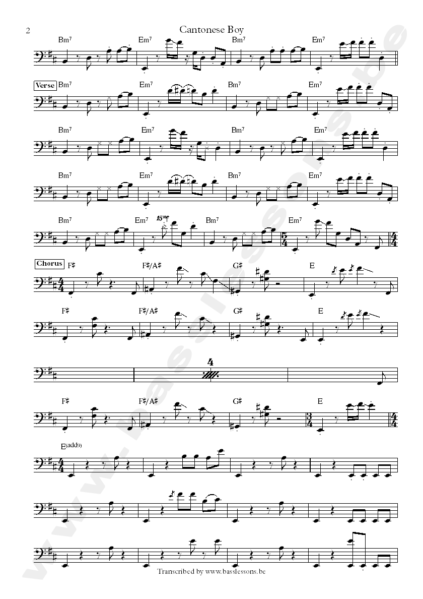 Japan cantonese boy mick karn bass transcription part 2