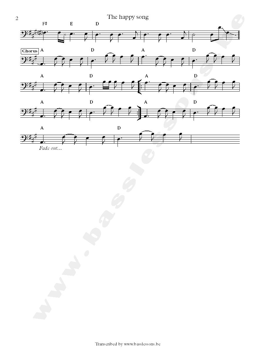 Otis redding the happy song bass transcription donald dunn part 2