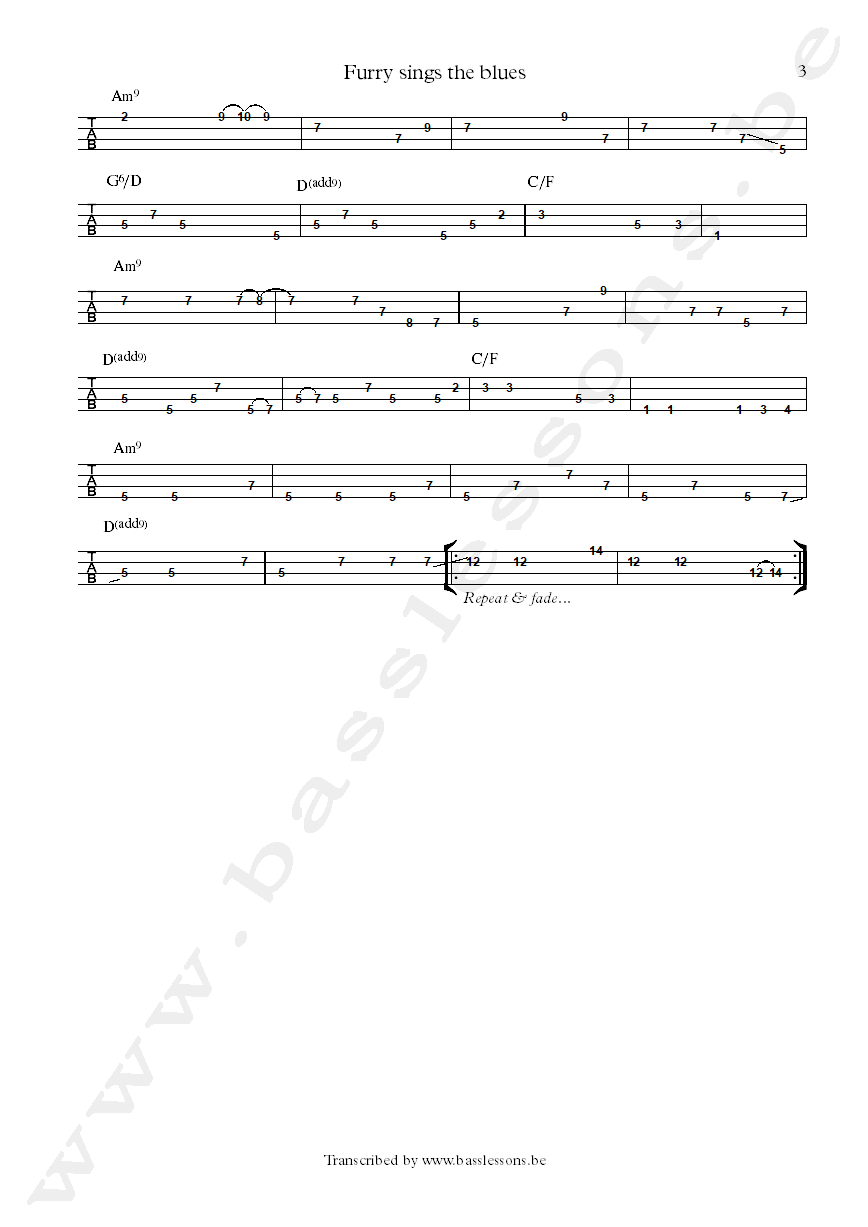 Joni itchell furry sings the blues max bannett bass tab part 3