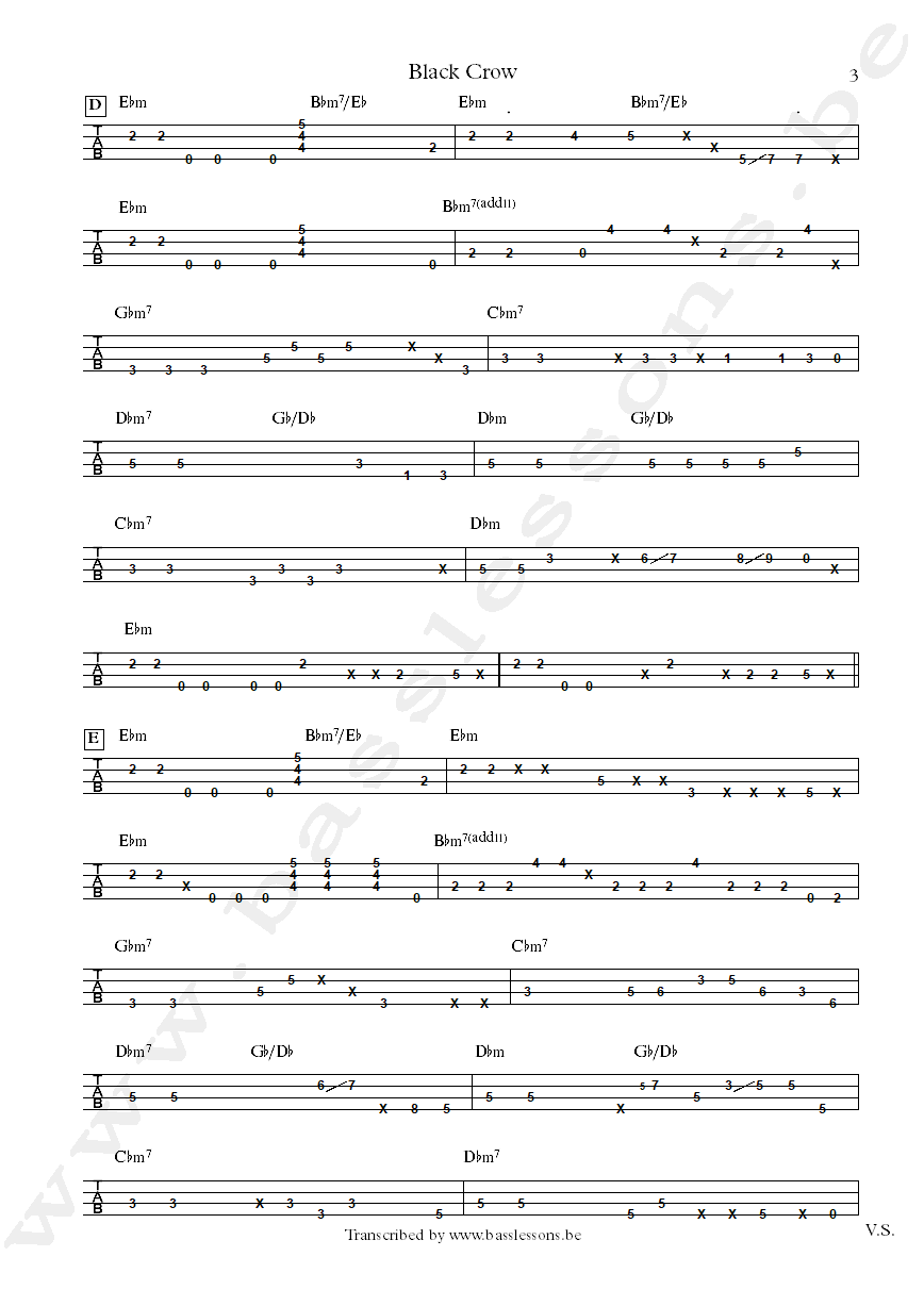 Joni mitchell black crow jaco pastorius bass tab part 3