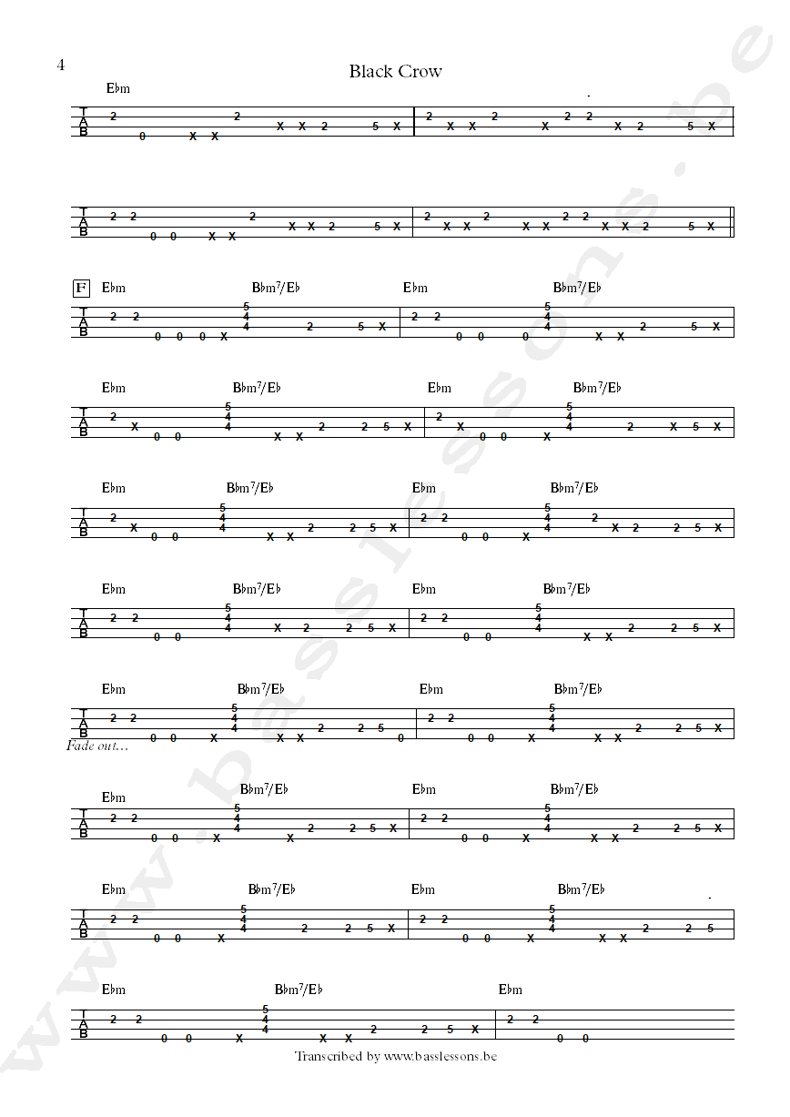 Joni mitchell black crow jaco pastorius bass tab part 4