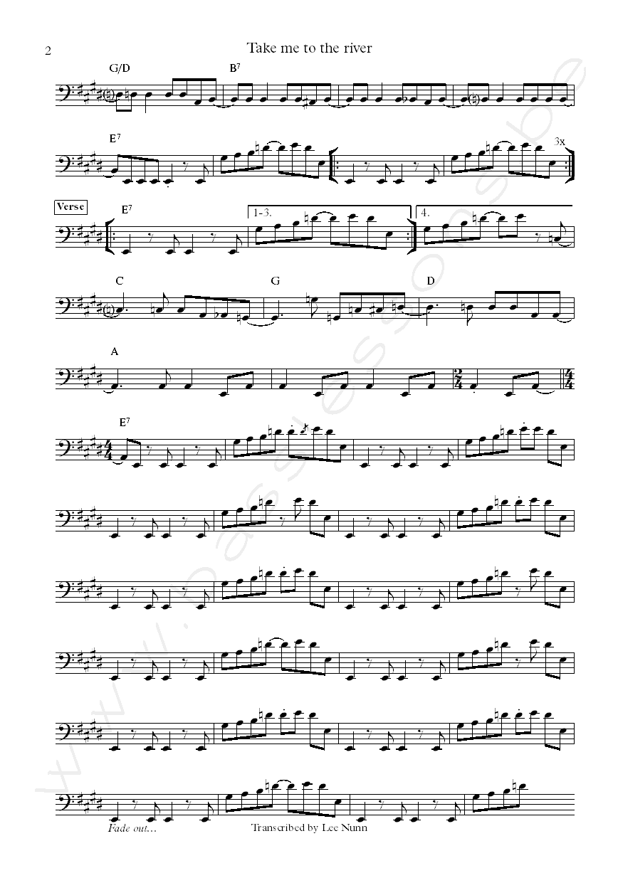 al green take me to the river leroy hodges bass transcription part 2