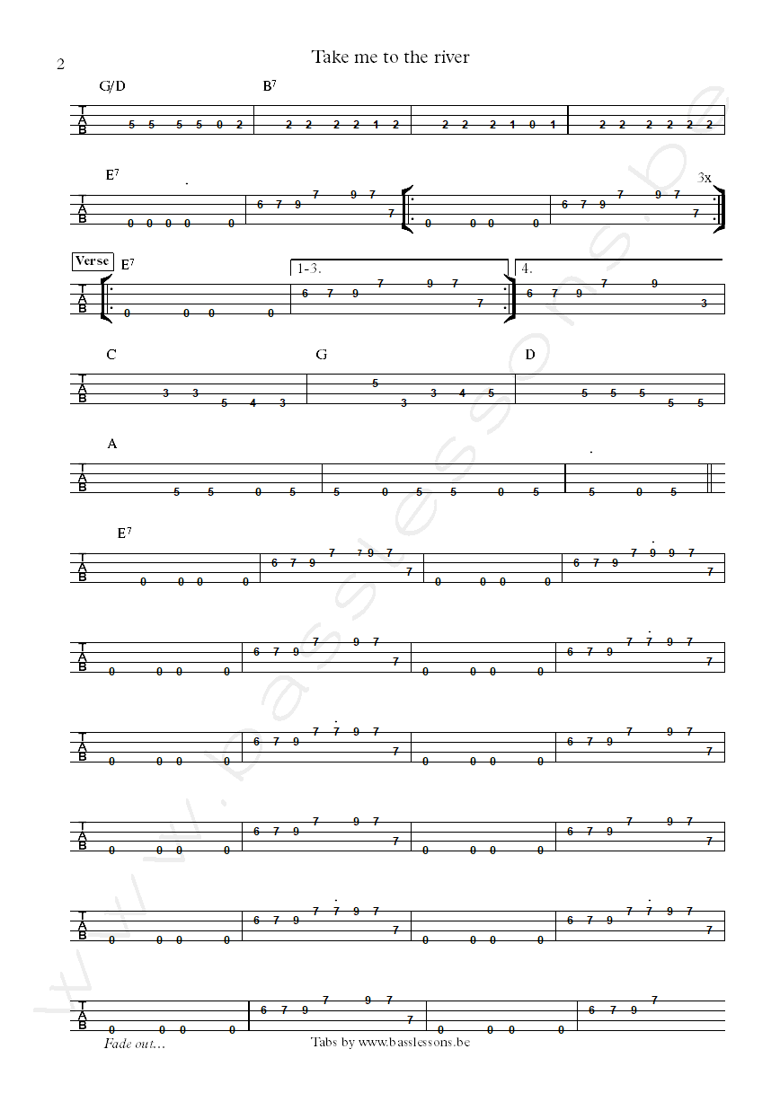 al green take me to the river leroy hodges bass tab part 2