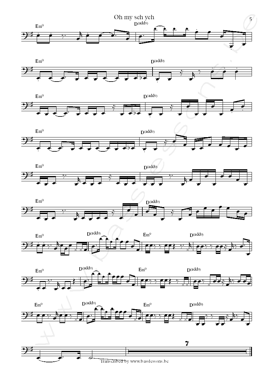 Roy hargrove crisol oh my sey yeh bass transcription Part 5