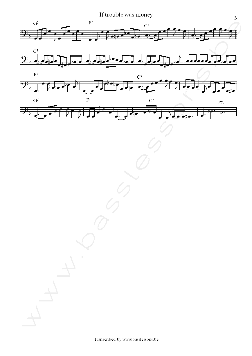 Gary Clark jr if troubla was money bass transcription part 3