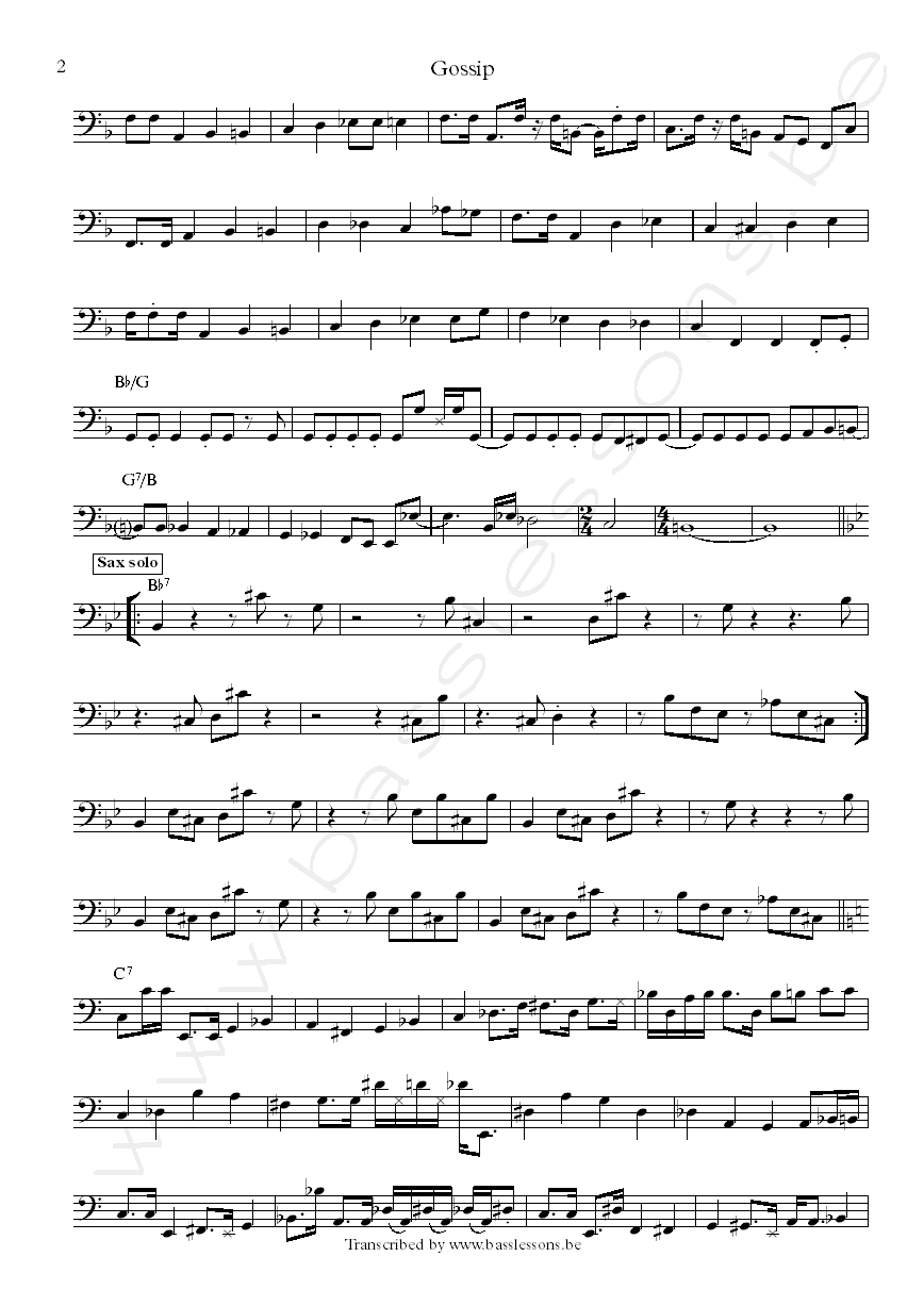 Mike stern jeff andrews gossip bass transcription part 2