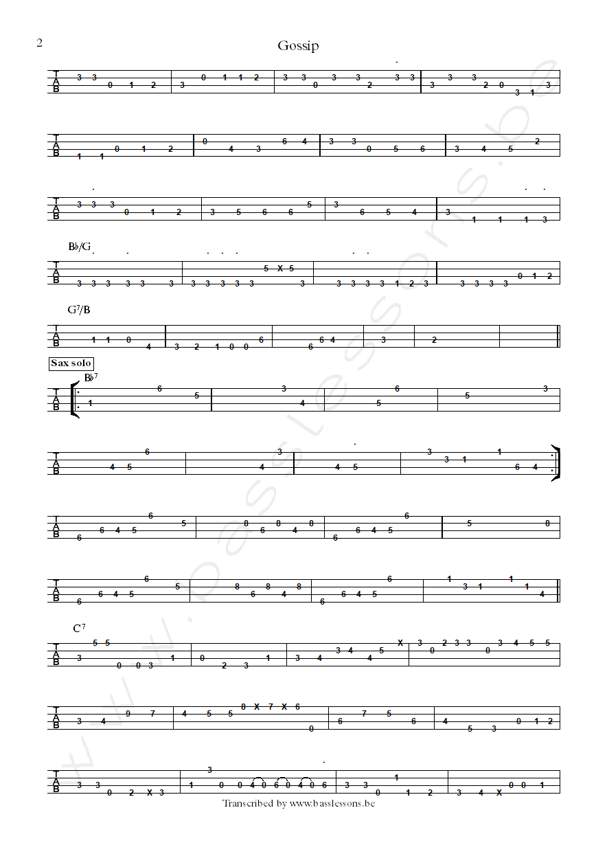 Mike stern jeff andrews gossip bass tab part 2