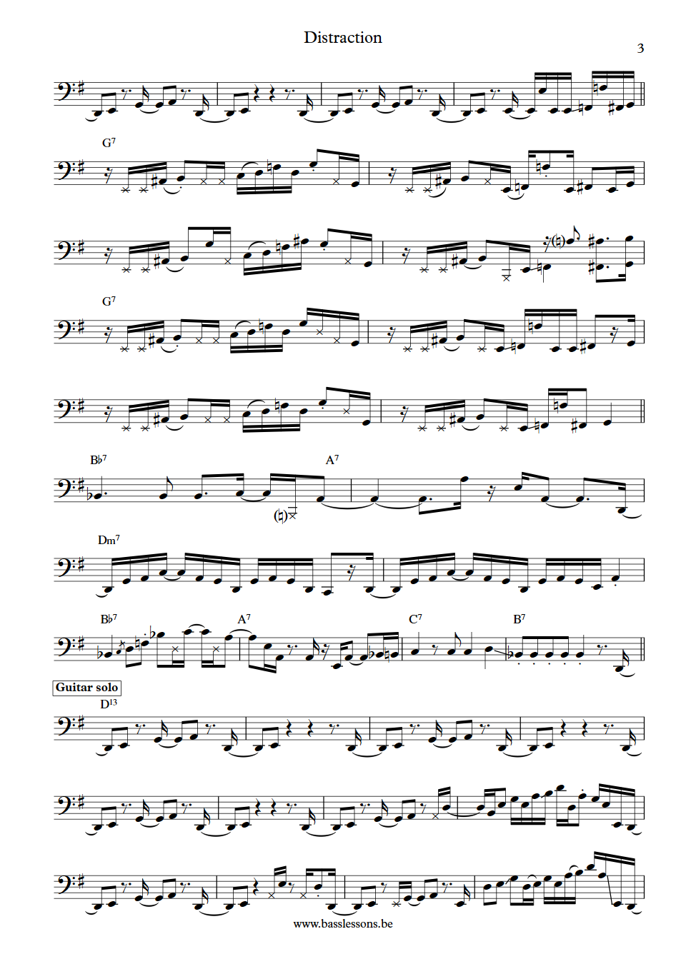 Adam Nitti Distraction bass transcription part 3