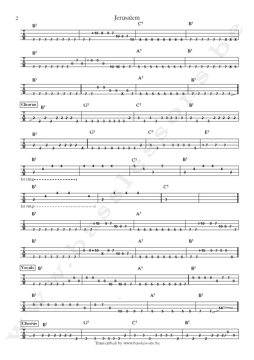 Anouk Jerusalem michel van schie bass tab part 2