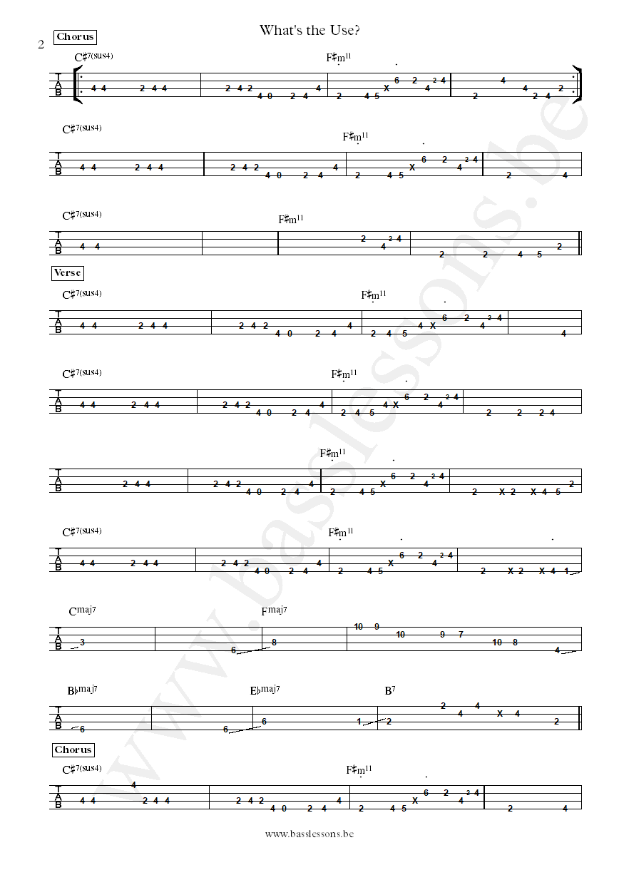 Mac Miller whats the use thundercat bass tab part 2