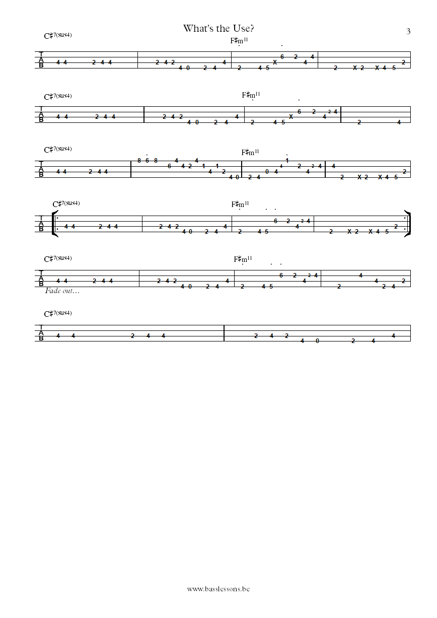 Mac Miller whats the use thundercat bass tab part 3