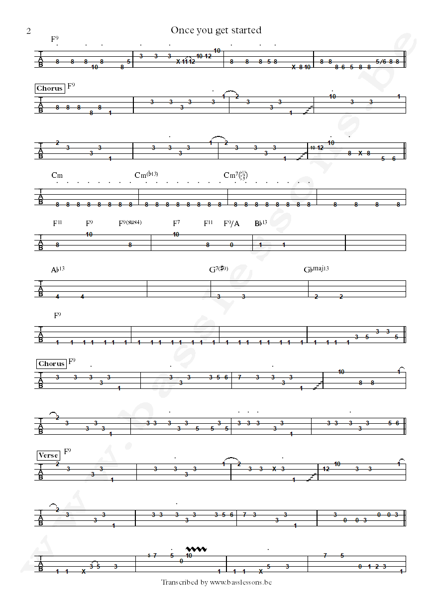 Rufus and Chaka Khan Rufus and Chaka Khan Bobby Watson bass tab part 2