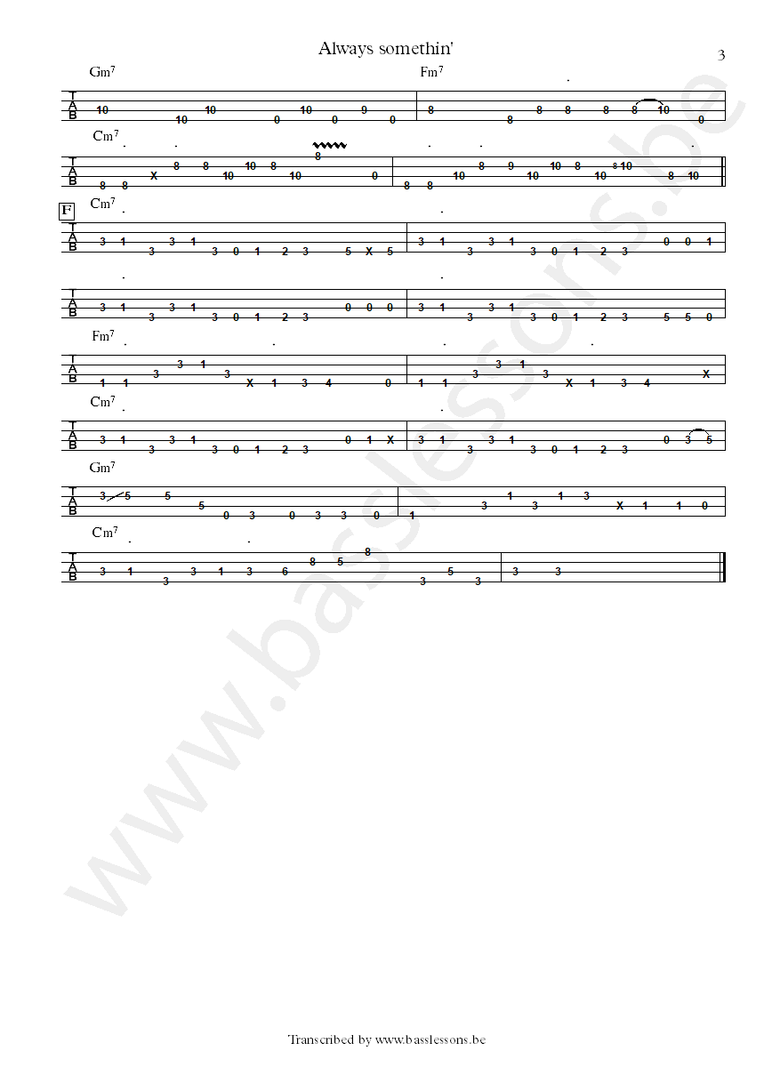 JMSN akways somethin bass tab part 3