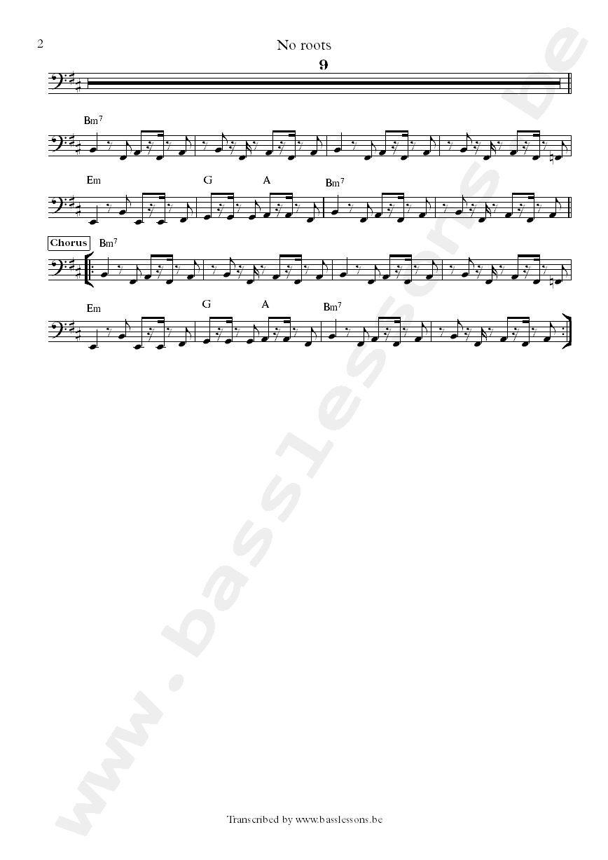 Alice Merton no roots bass transcription part 2