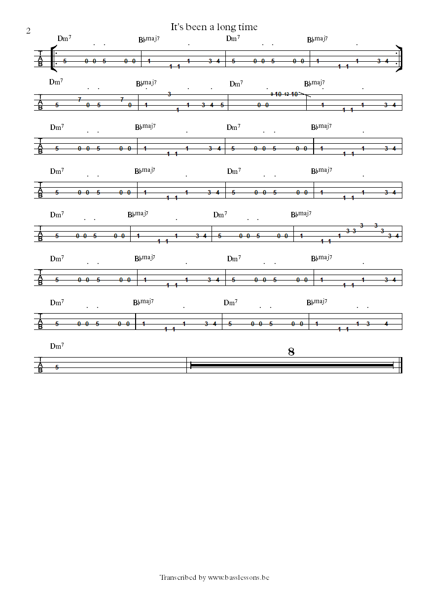 New birth It's been a long time Leroy Taylor bass tab part 2