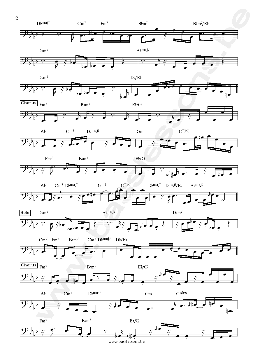 Chaka Khan Through the fire Nathan East bass transcription part 2