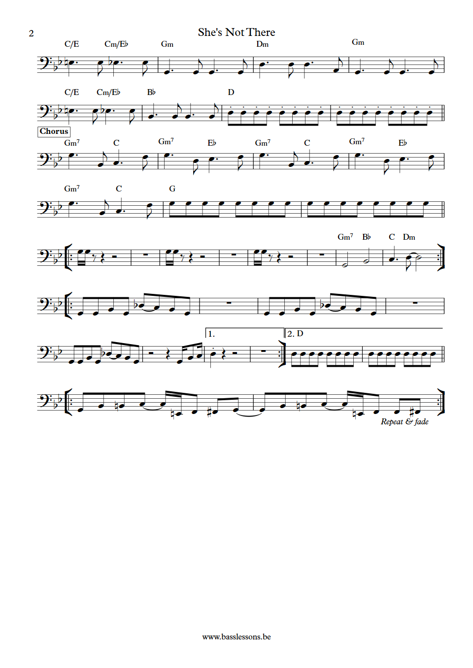 Santana shes not there David Margen bass transcription part 2