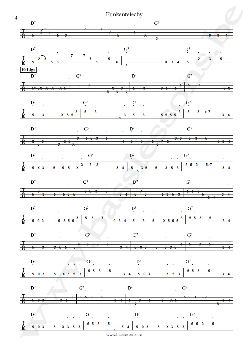 Parliament Funkentelechy Bootsy Collins tab part 4