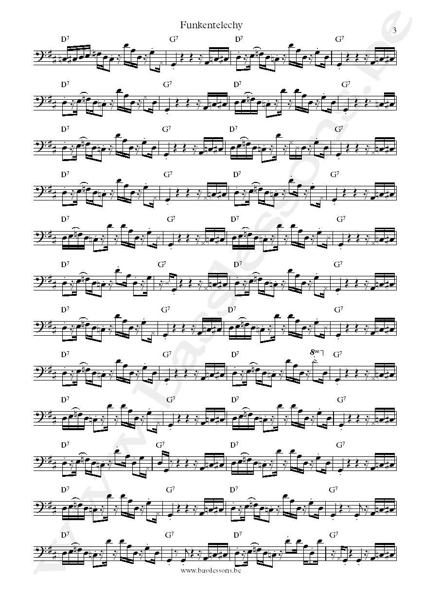 Parliament Funkentelechy Bootsy Collins bass transctiption part 3