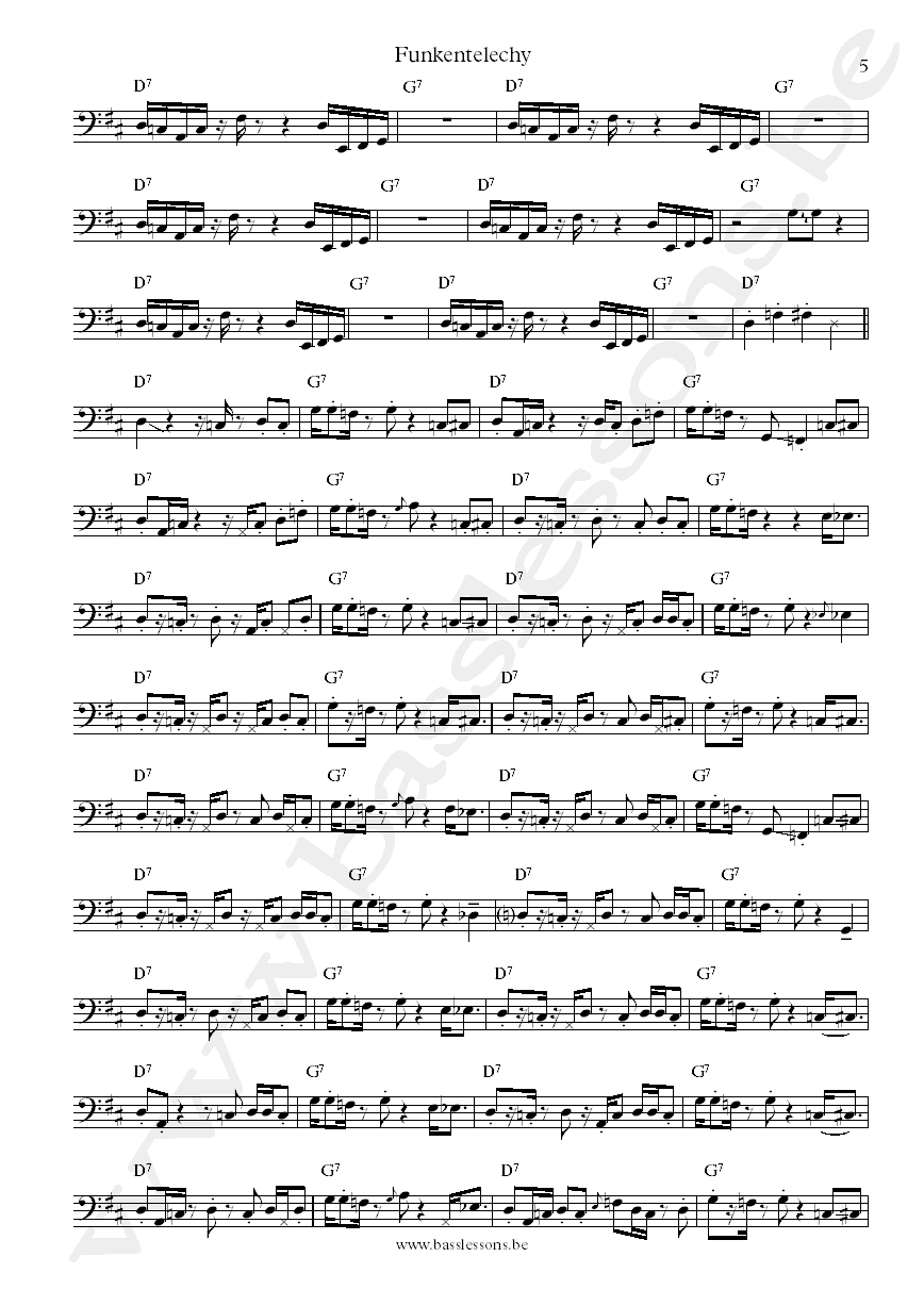 Parliament Funkentelechy Bootsy Collins bass transctiption part 5