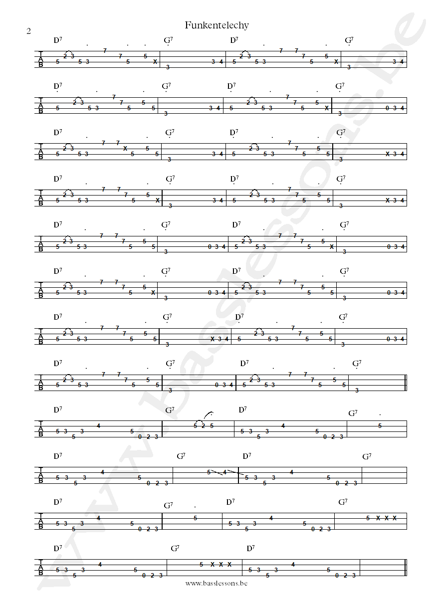 Parliament Funkentelechy Bootsy Collins tab part 2