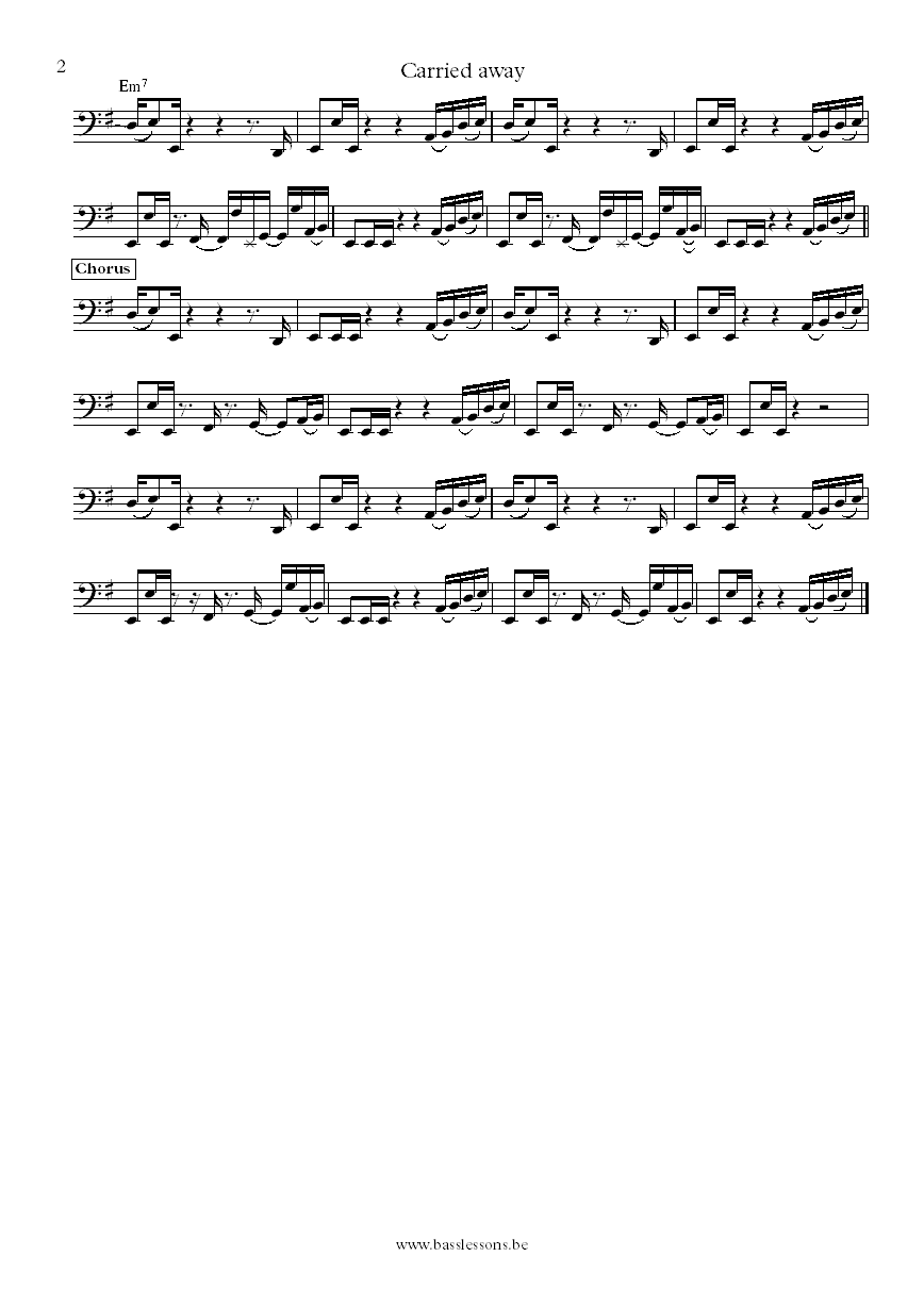 H.E.R. Carried away bass transcription part 2