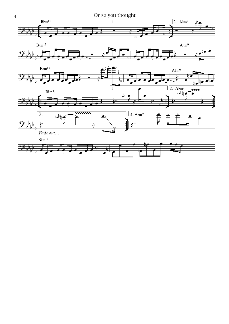 Christian McBride Or So You Thought bass transcription part 4