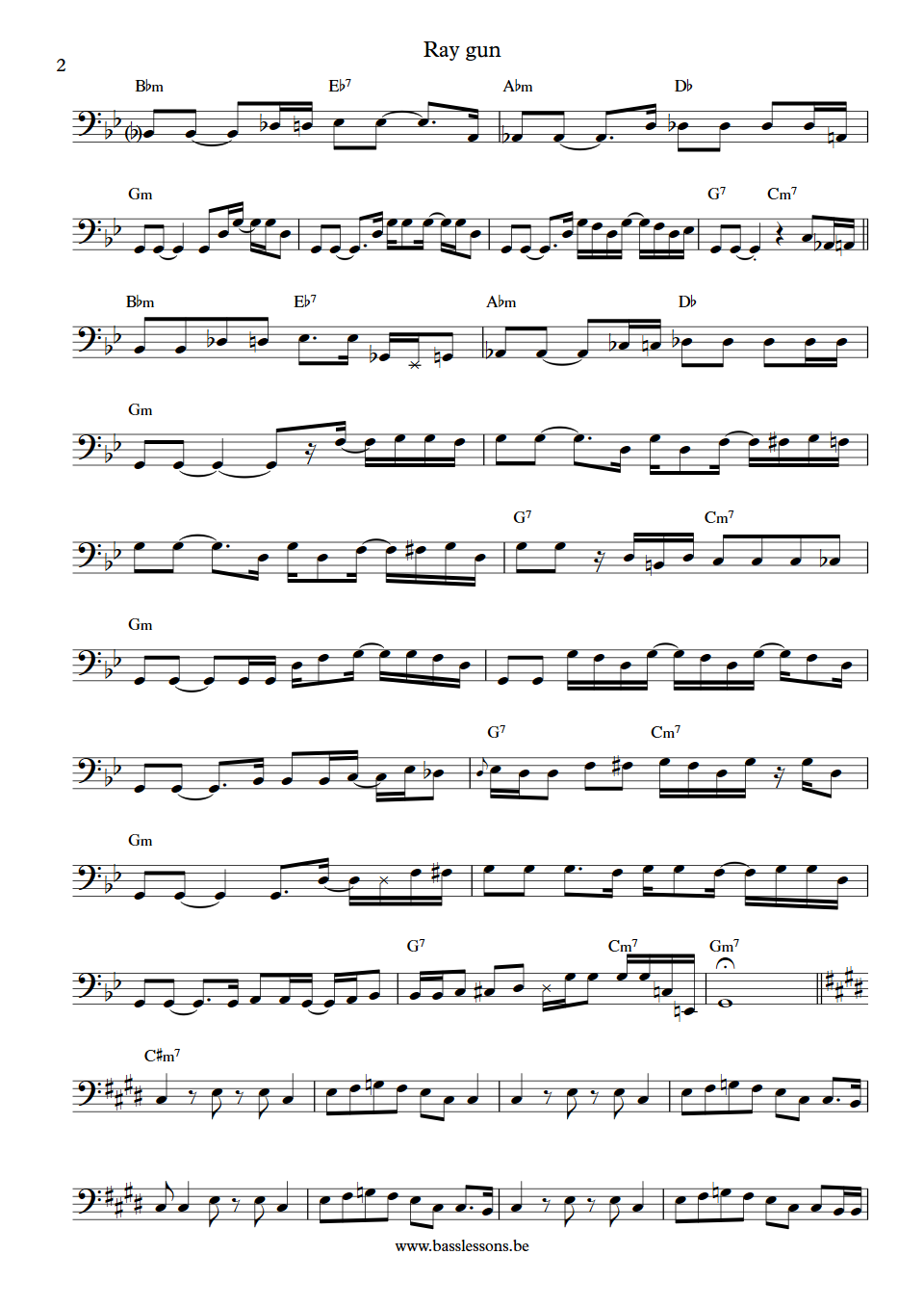 BADBADNOTGOOD ray gun Chester Hansen bass transcription part 2