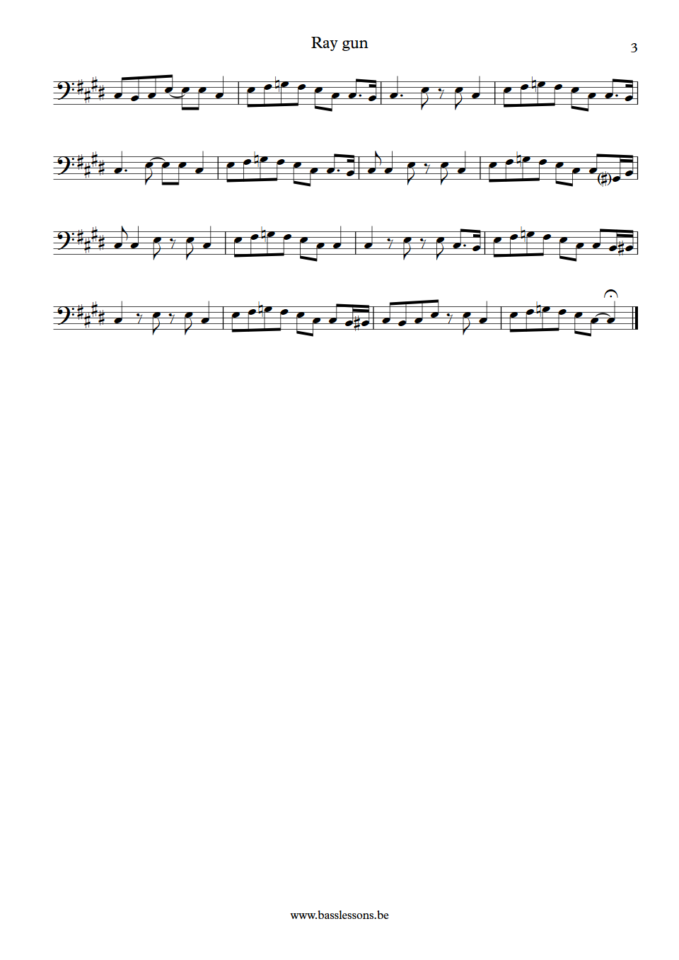 BADBADNOTGOOD ray gun Chester Hansen bass transcription part 3