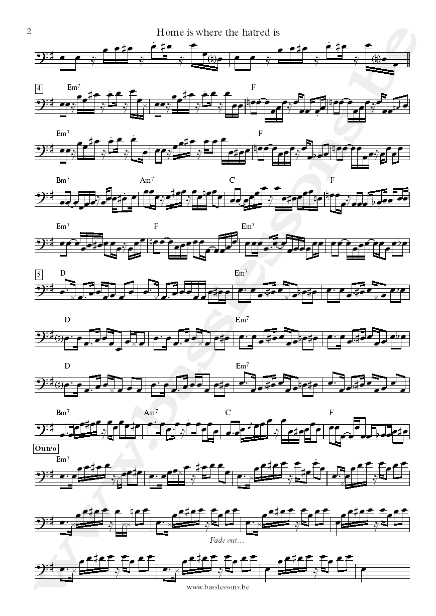 Esther Phillips Home is where the hatred is Gordon Edwards bass transcription part 2