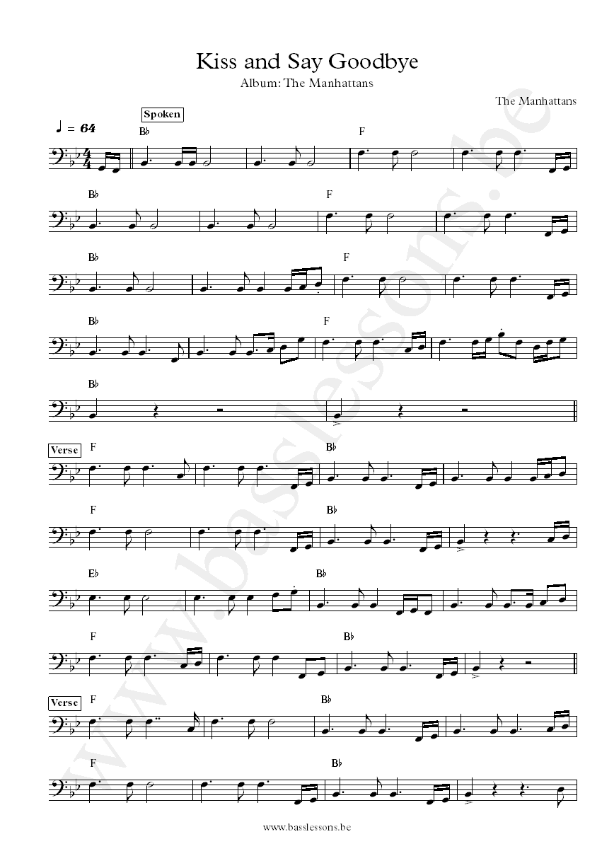 The Manhattans Kiss and say goodbye