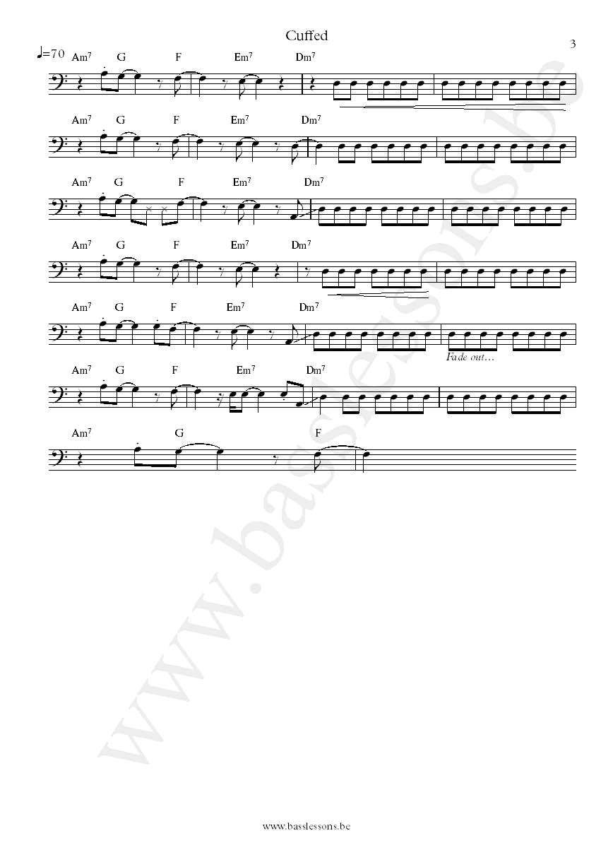 Nick Hakim Cuffed Andrew Sarlo bass transcription part 3