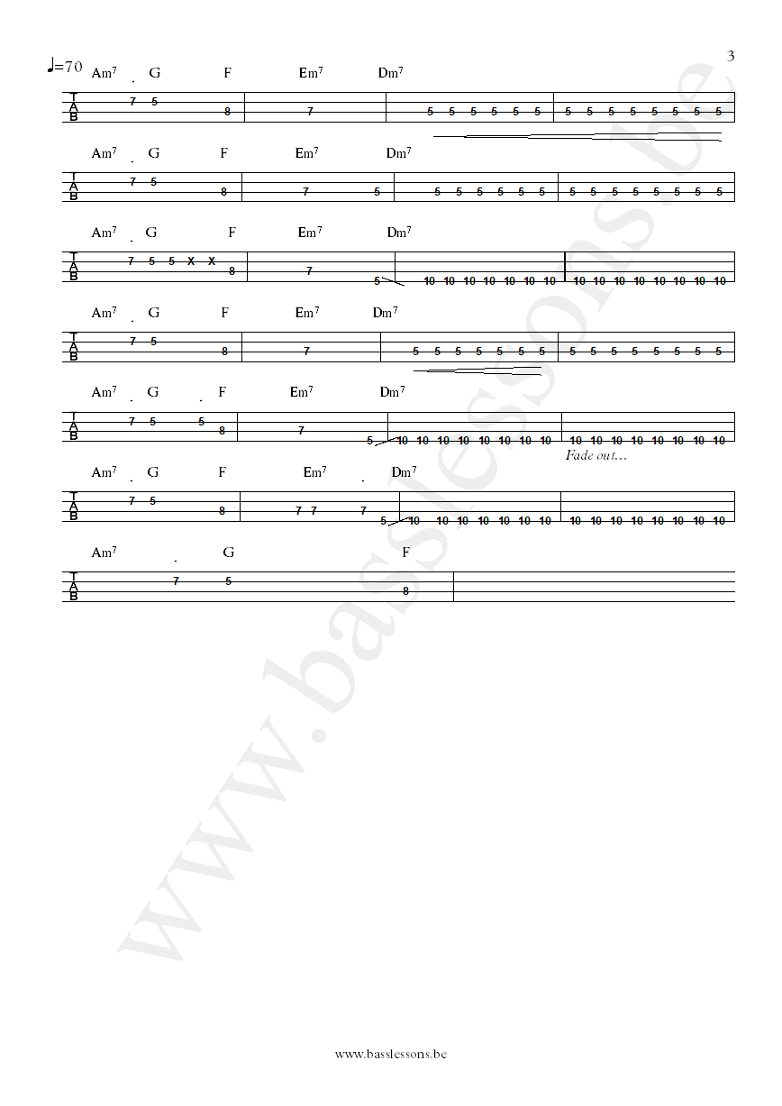 Nick Hakim Cuffed Andrew Sarlo bass tab part 3