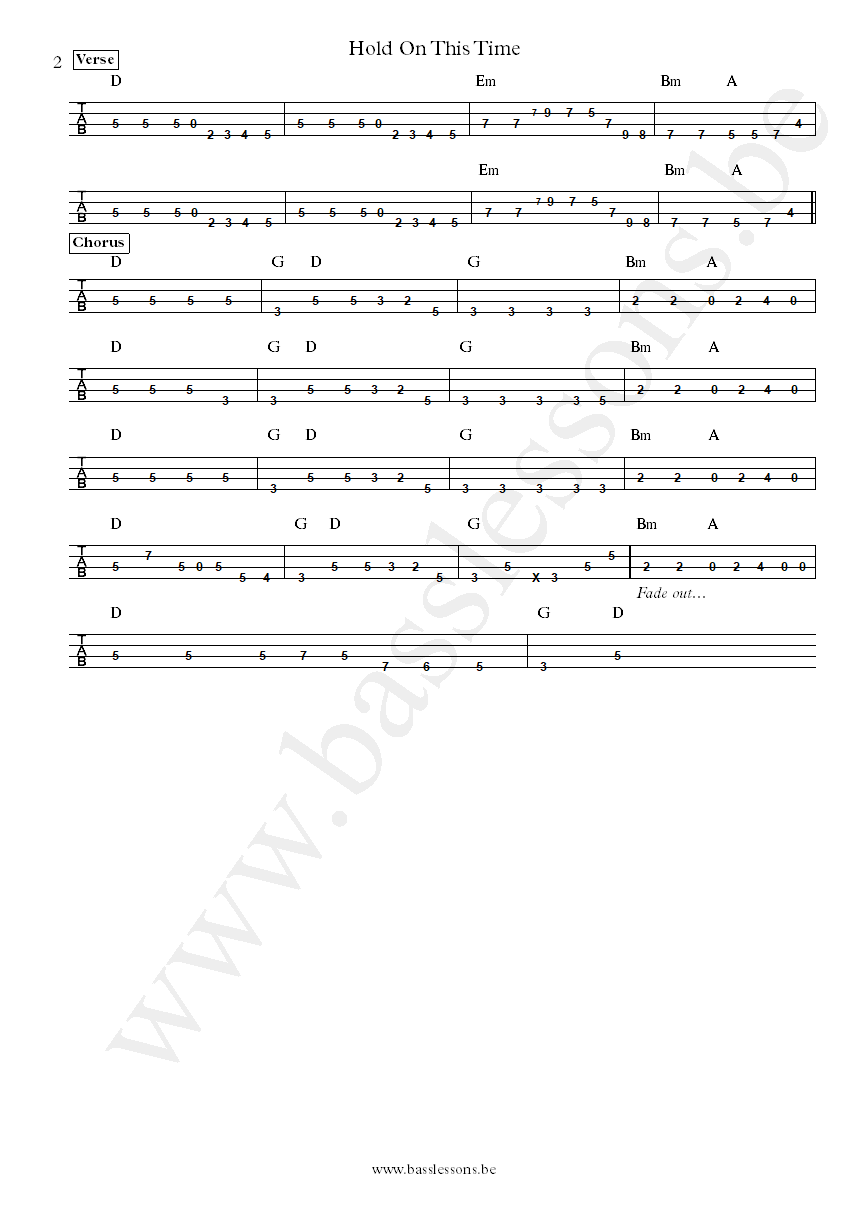 Johnnie Taylor Hold On This Time Donald Duck Dunn bass tab part 2