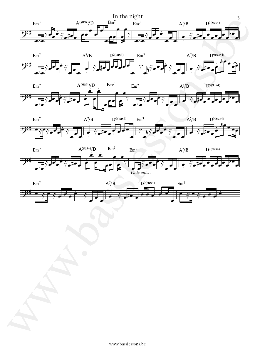 Delegation In the Night Jon Plote bass transcription part 3