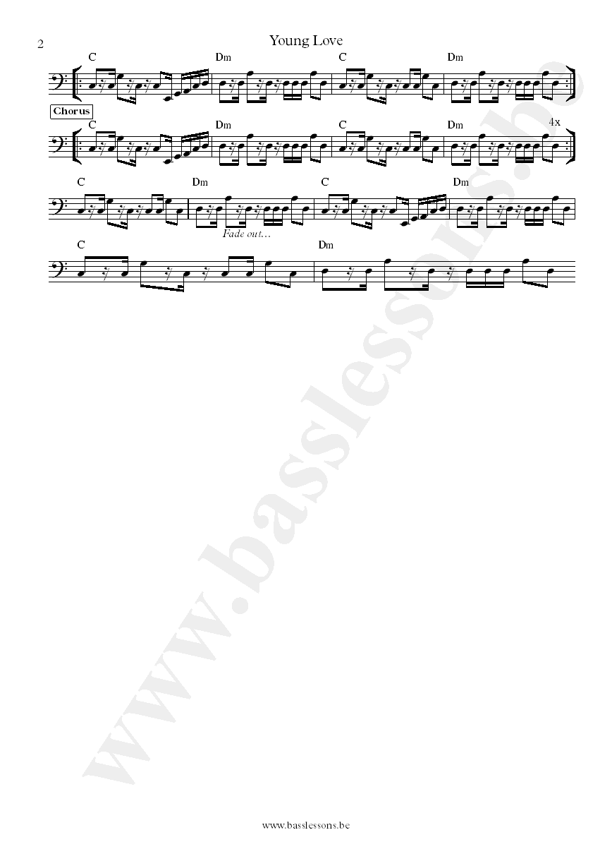 Cleo Sol Young love bass transcription part 2