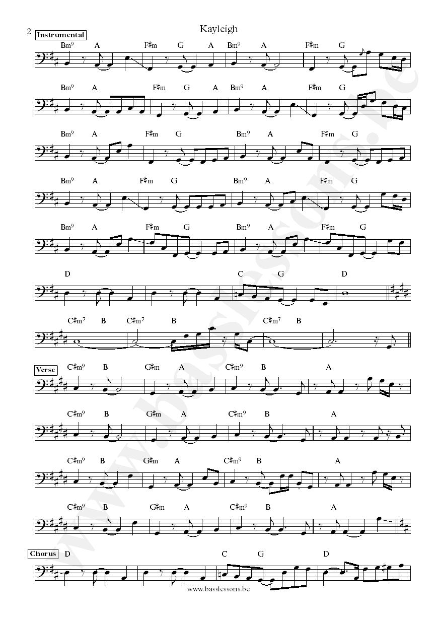 Marillion Kayleigh Pete Trewavas bass transcription part 2