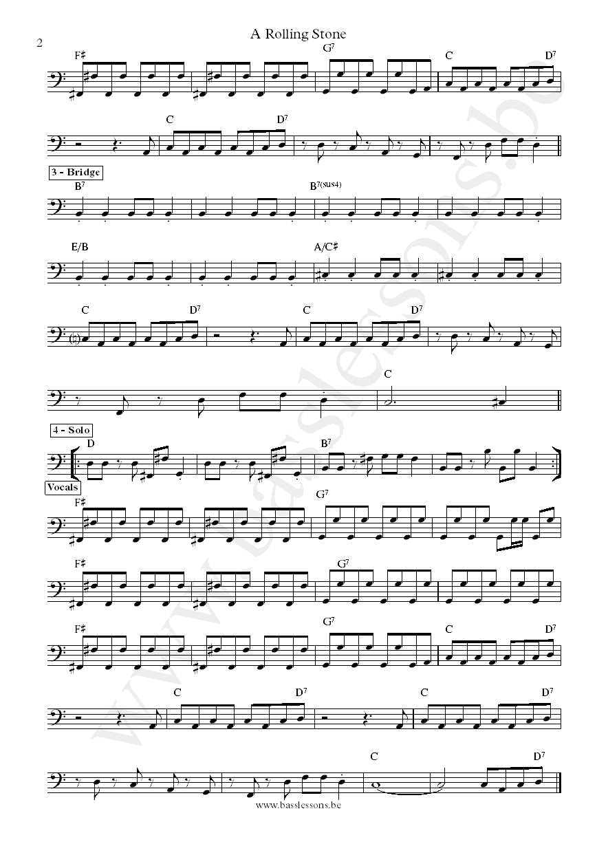 Grace Jones A Rolling Stone Robbie Shakespeare bass transcription part 2