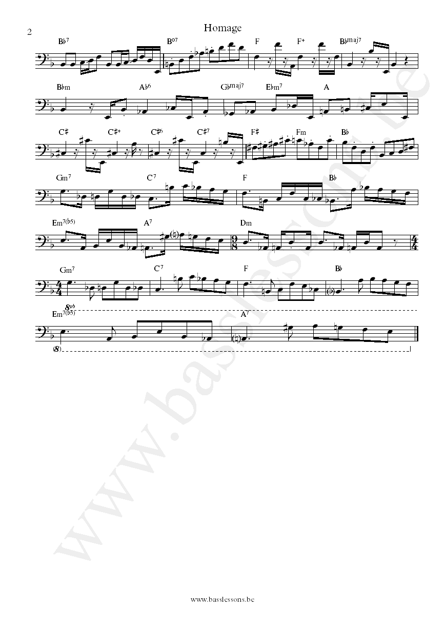 Mild High Club Homage bass transcription part 2