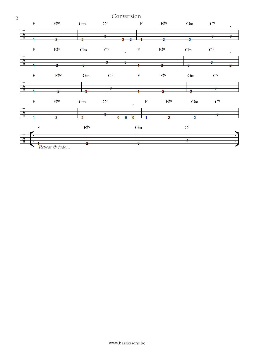 Khruangbin with Leon Bridges Conversion Laura Lee bass tab part 2