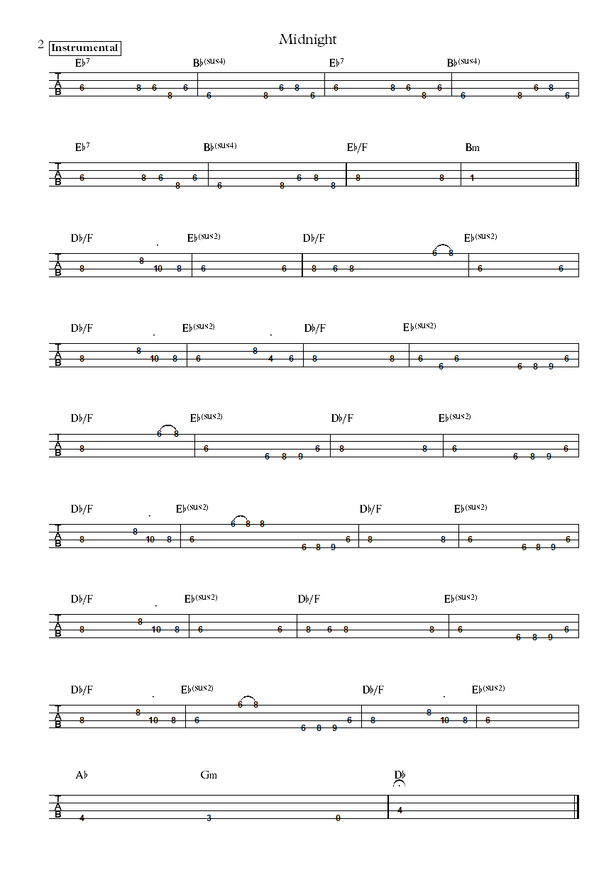 Khruangbin with Leon Bridges Midnight Laura Lee bass tab part 2