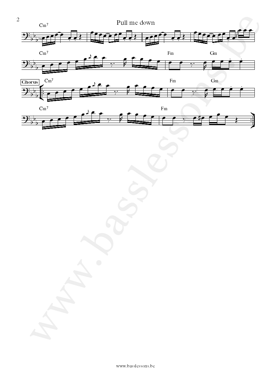 Kimberose Pull me down bass transcription part 2