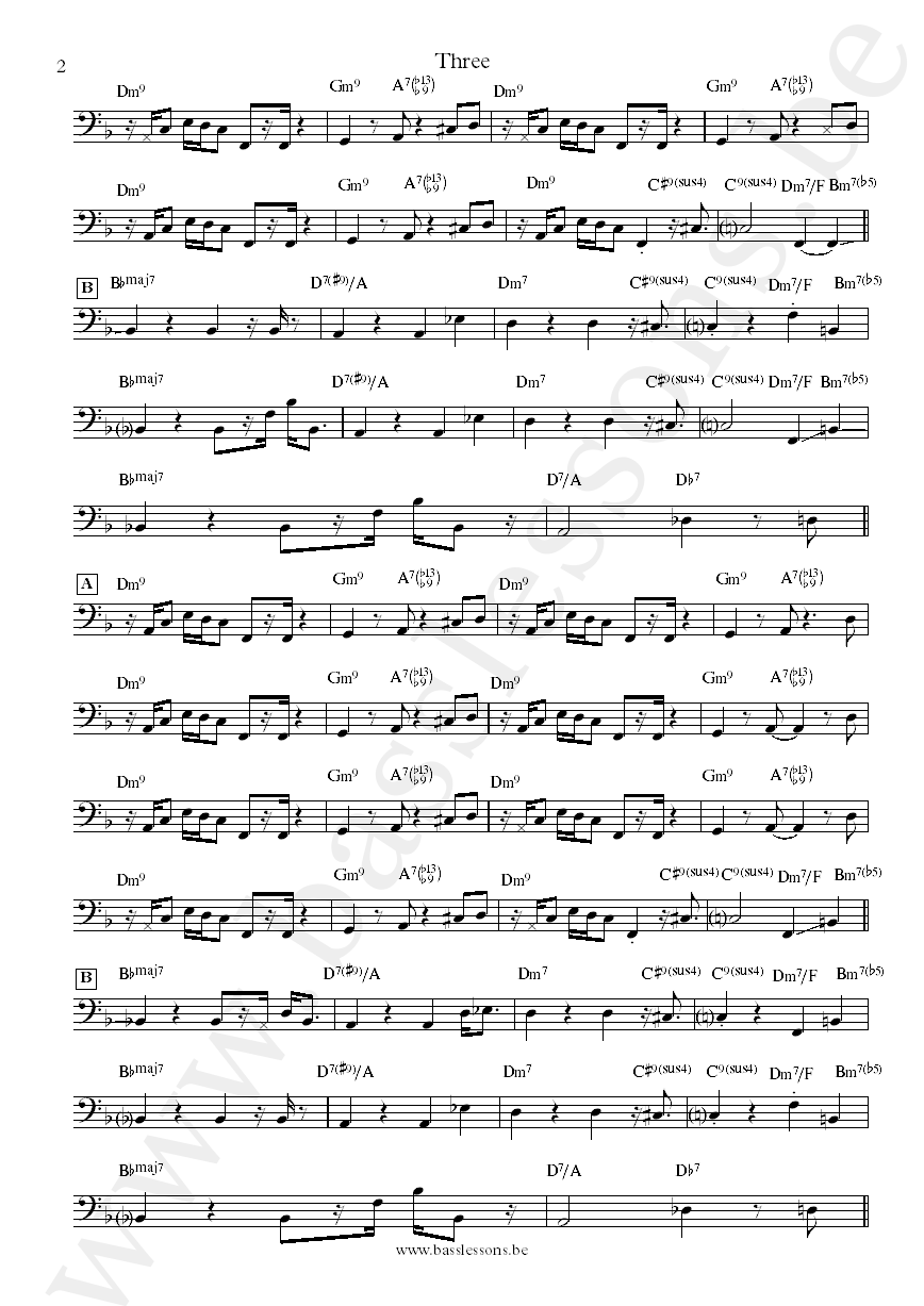 Nicholas Payton Three Andrew Randazzo bass transcription part 2