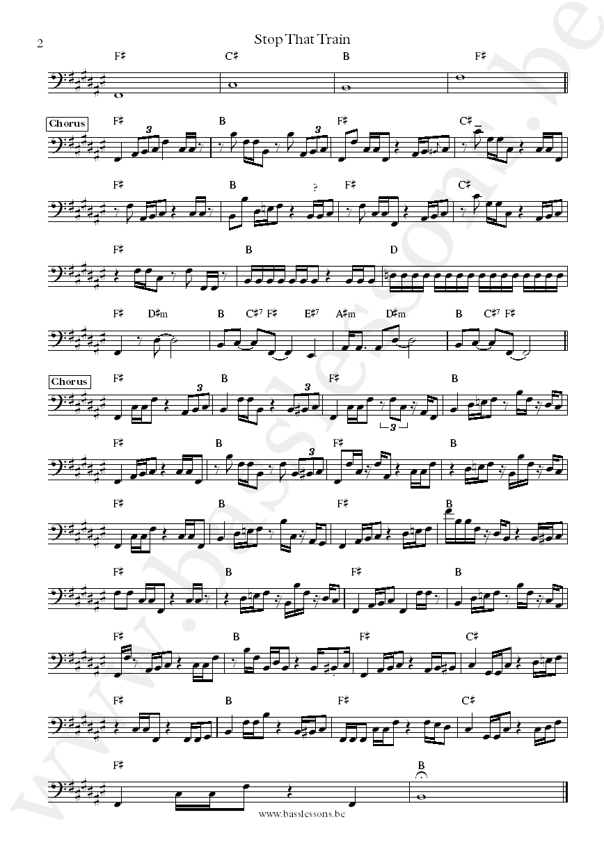 The Meters stop that train George Porter Jr. bass transcription part 2