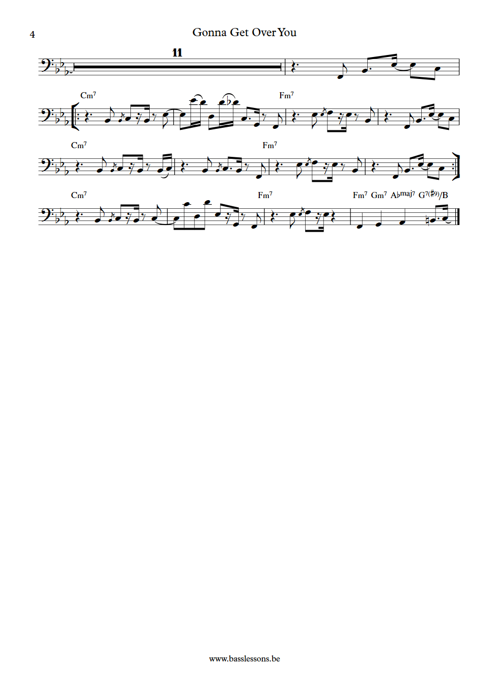 France Joli Gonna Get Over You Arnold Wilson bass transcription part 4