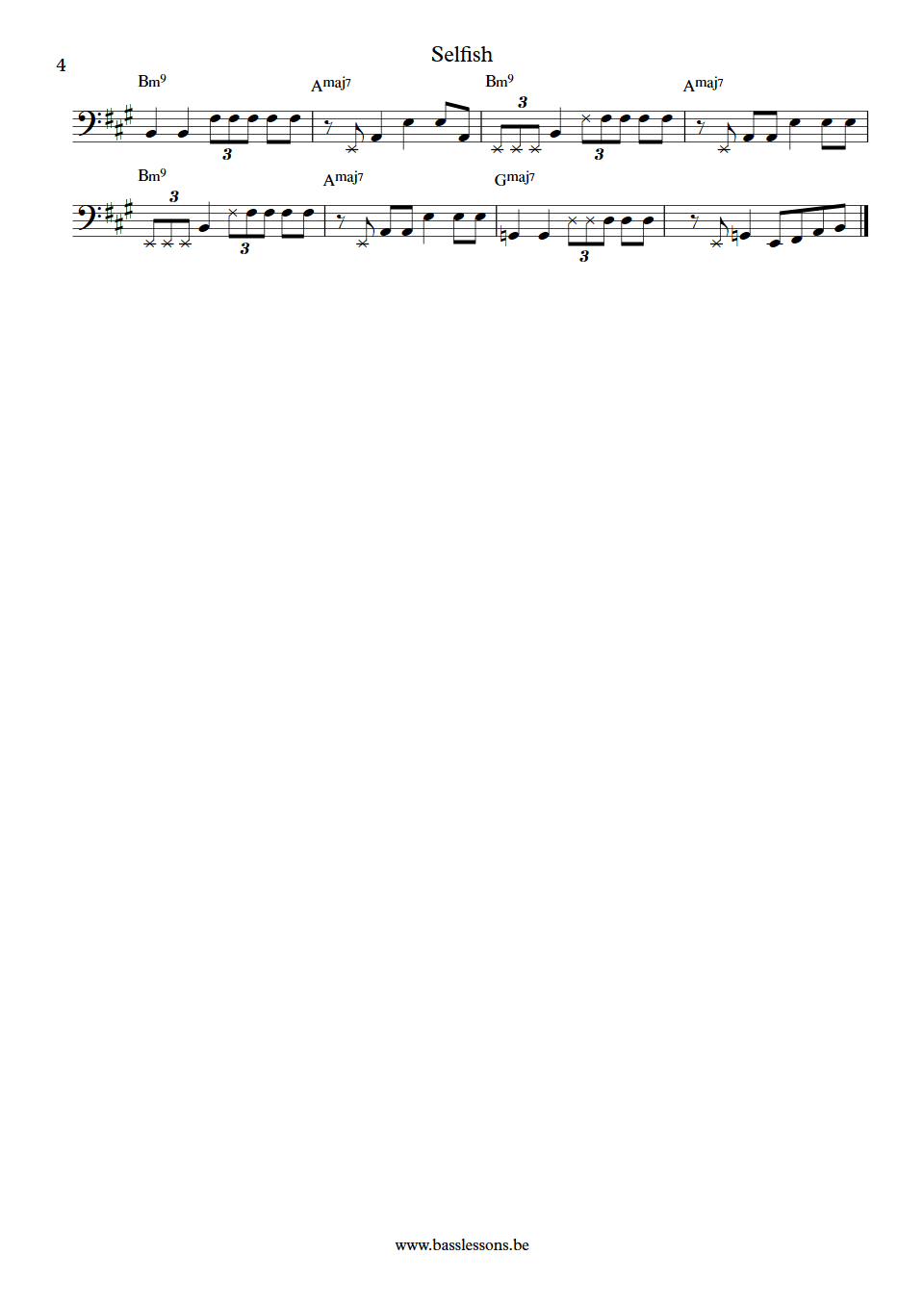 Jordan Rakei Selfish Ed Walker bass transcription part 4