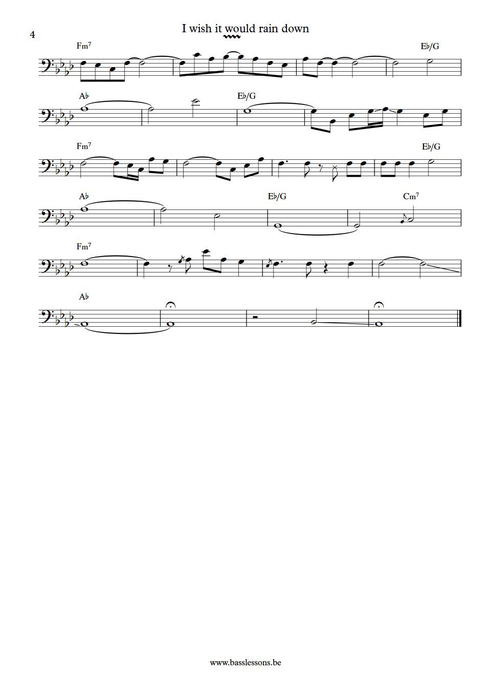 Phil Collins I Wish It Would Rain Down Pino Palladino bass transction part 4