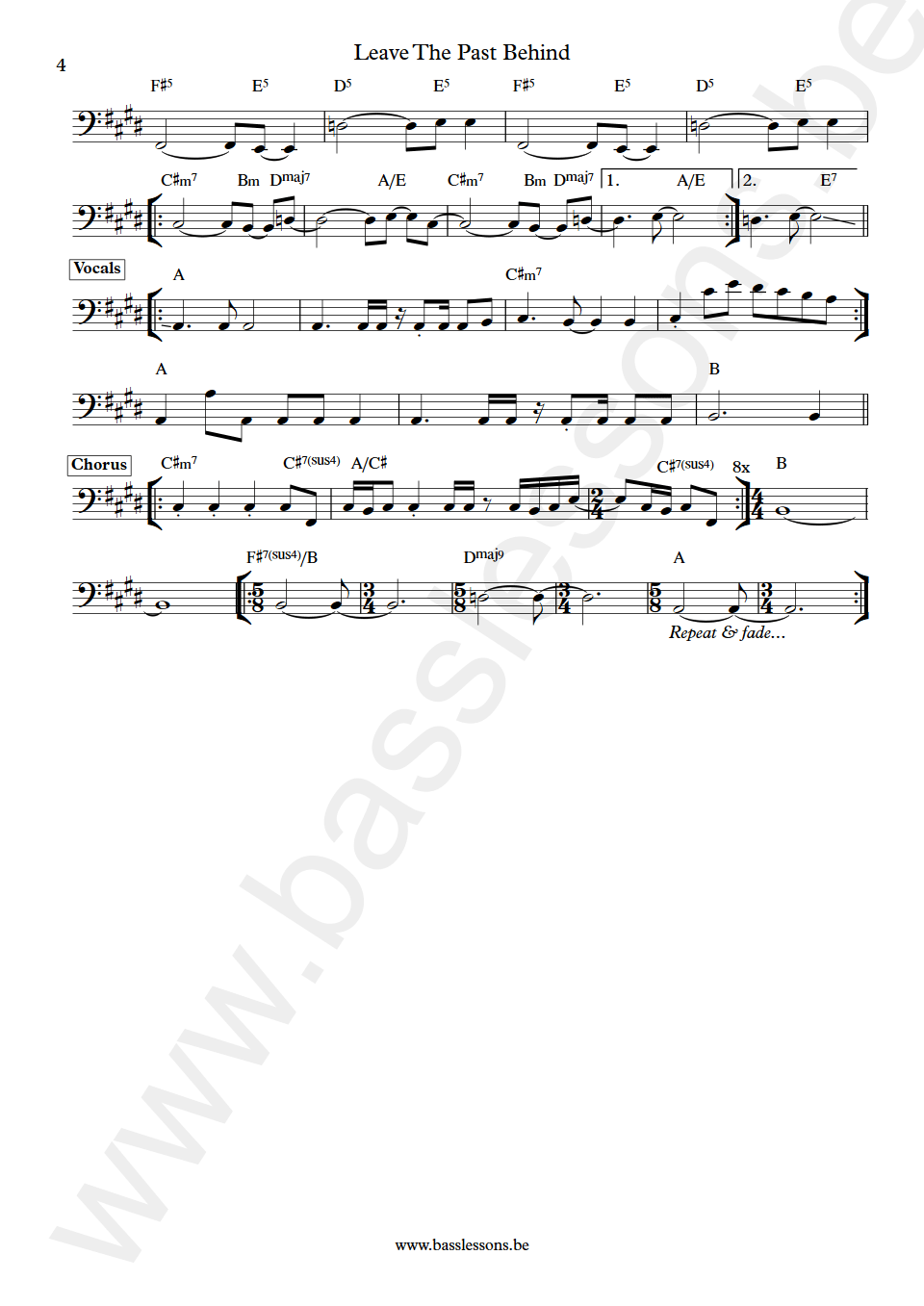 Fates Warning Leave The Past Behind  Joe DiBiase bass transcription part4