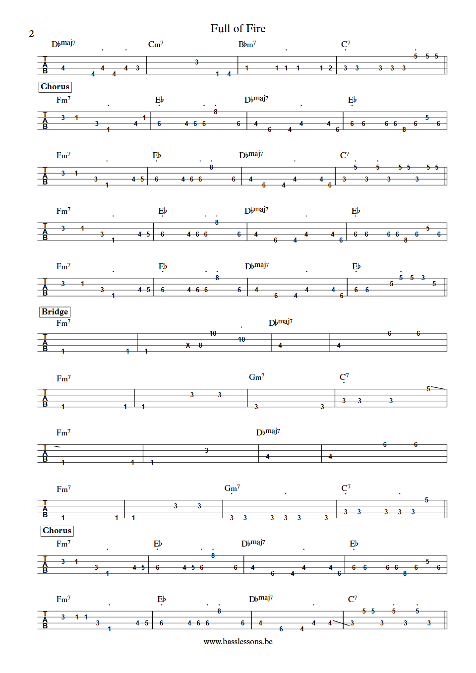 Shalamar Full of fire Leon Sylvers III bass tab part 2